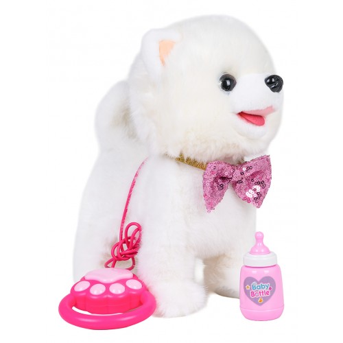 Interaktívny biely pes