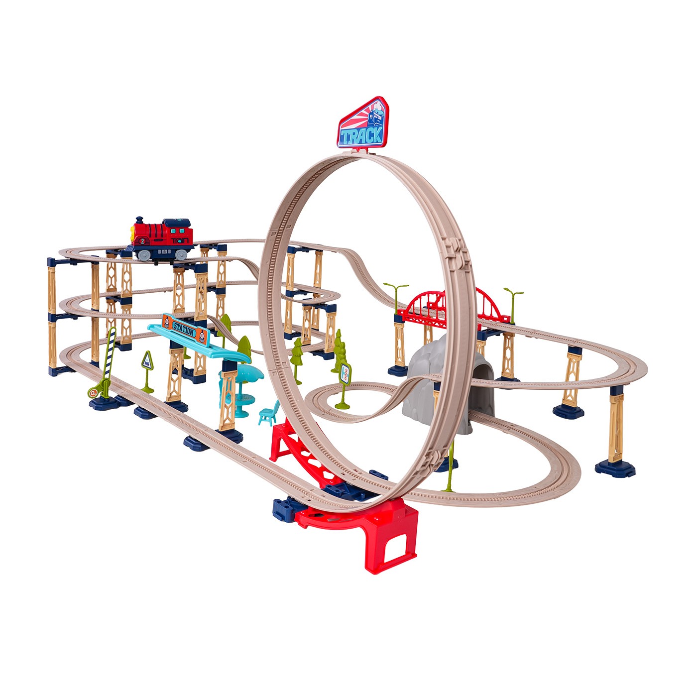 Sada MEGA vlakovej dráhy 146ks. + Príslušenstvo