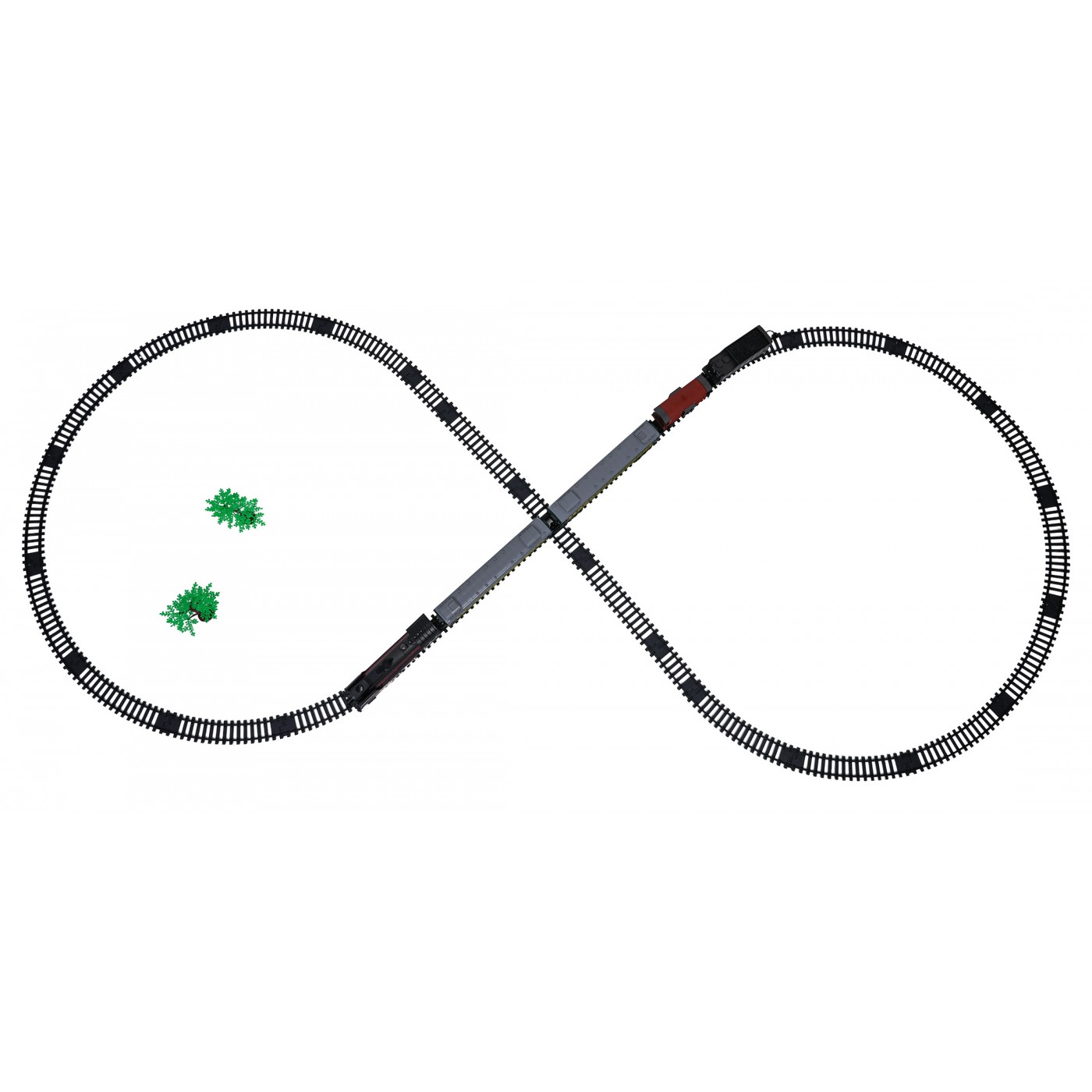 Retro vláčik so svetlami, zvukmi a funkciou dymu 216 cm