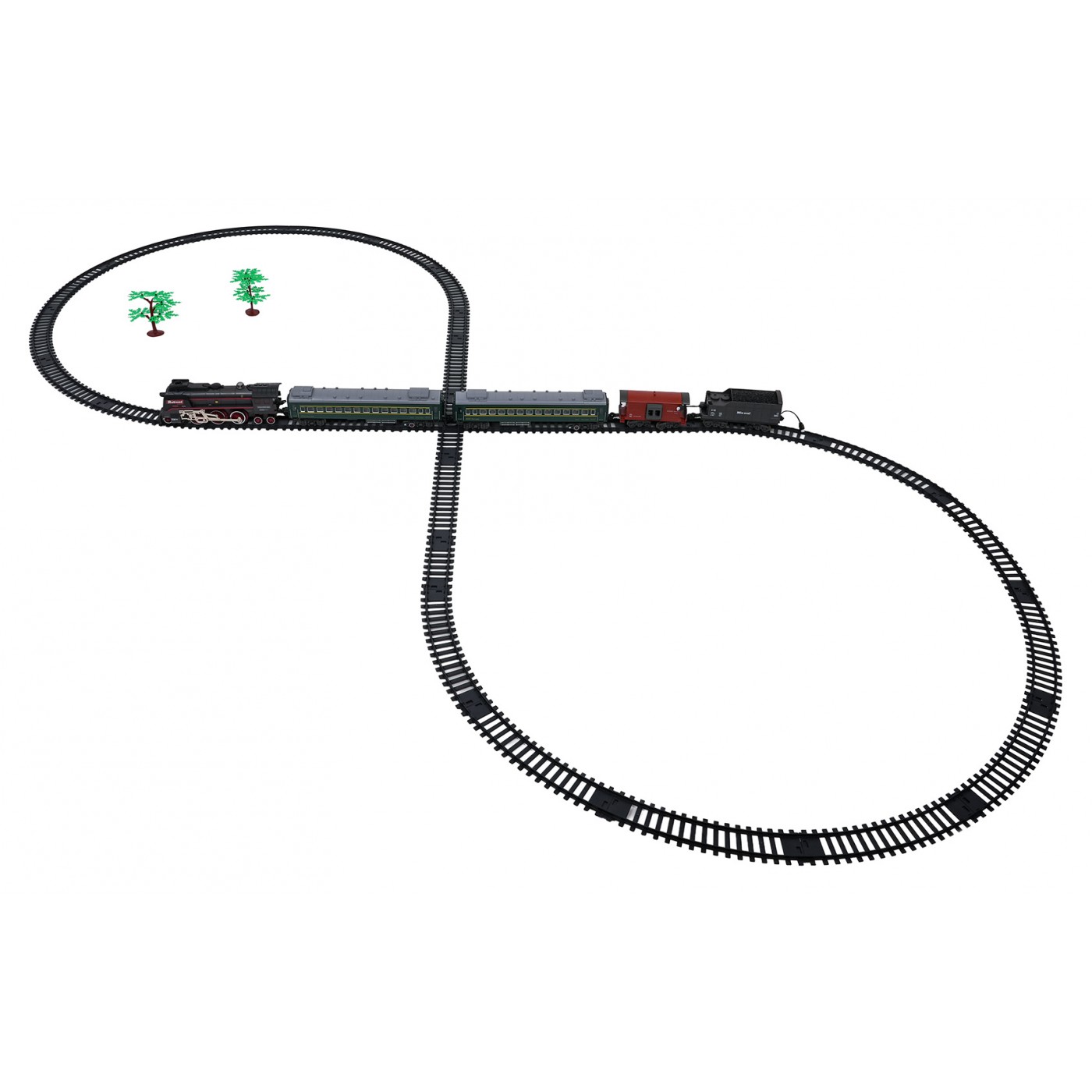 Retro vláčik so svetlami, zvukmi a funkciou dymu 216 cm