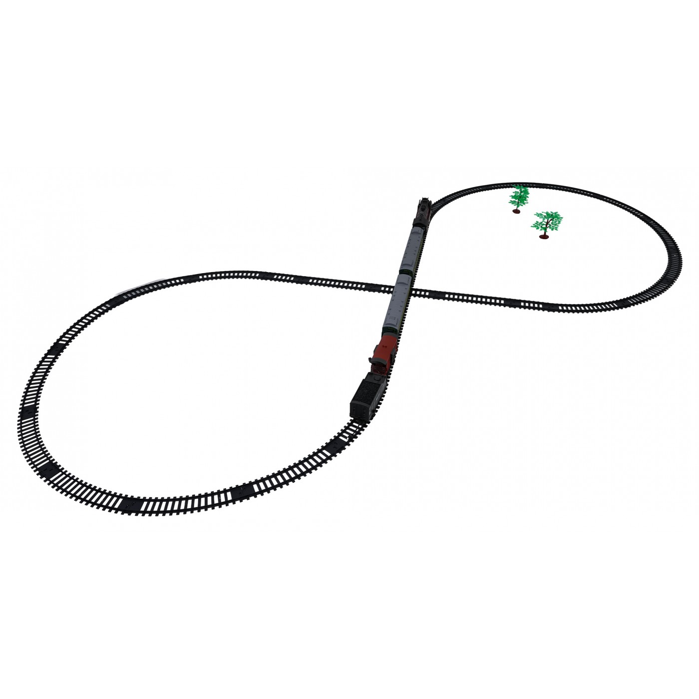 Retro vláčik so svetlami, zvukmi a funkciou dymu 216 cm