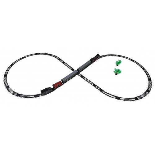 Retro vláčik so svetlami, zvukmi a funkciou dymu 216 cm