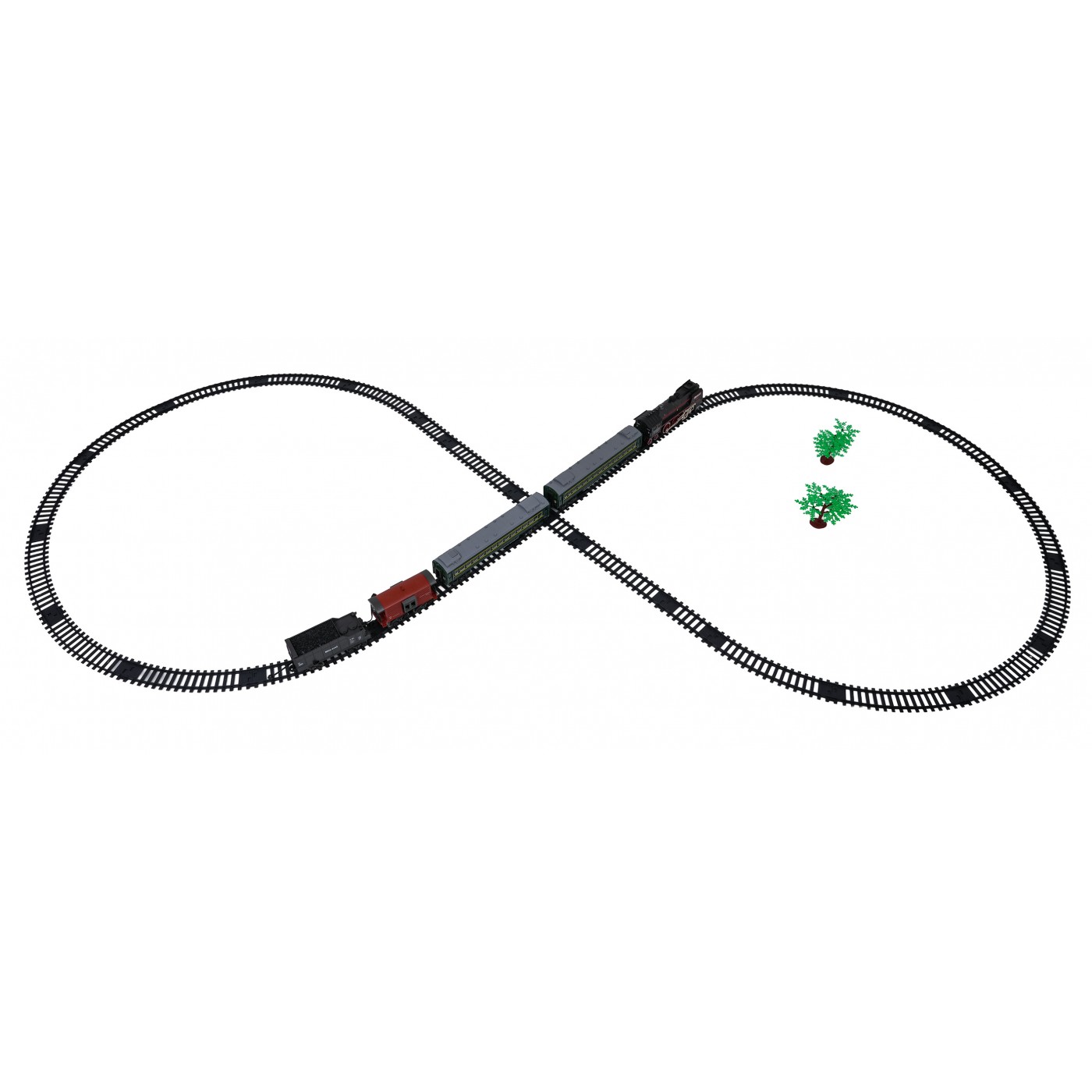 Retro vláčik so svetlami, zvukmi a funkciou dymu 216 cm