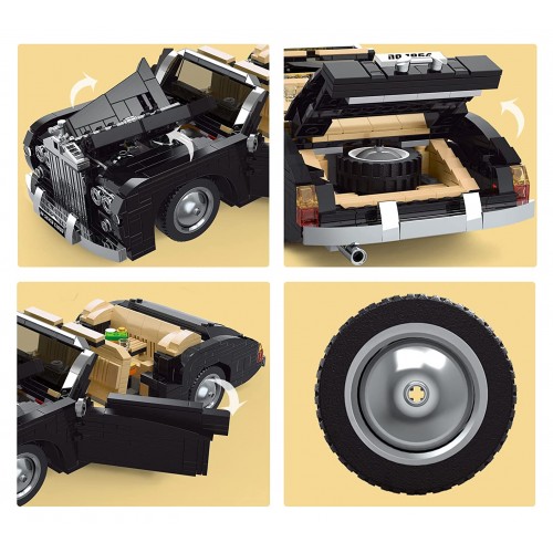 Sada stavebných kociek retro auta 1096 dielov