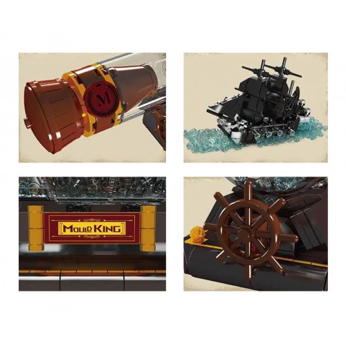 Stavebnica Pirátska loď vo fľaši, 822 dielikov.