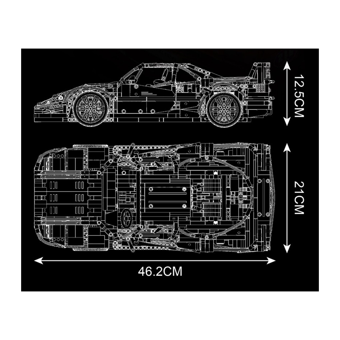 Sada športových kociek 2688 dielikov červená