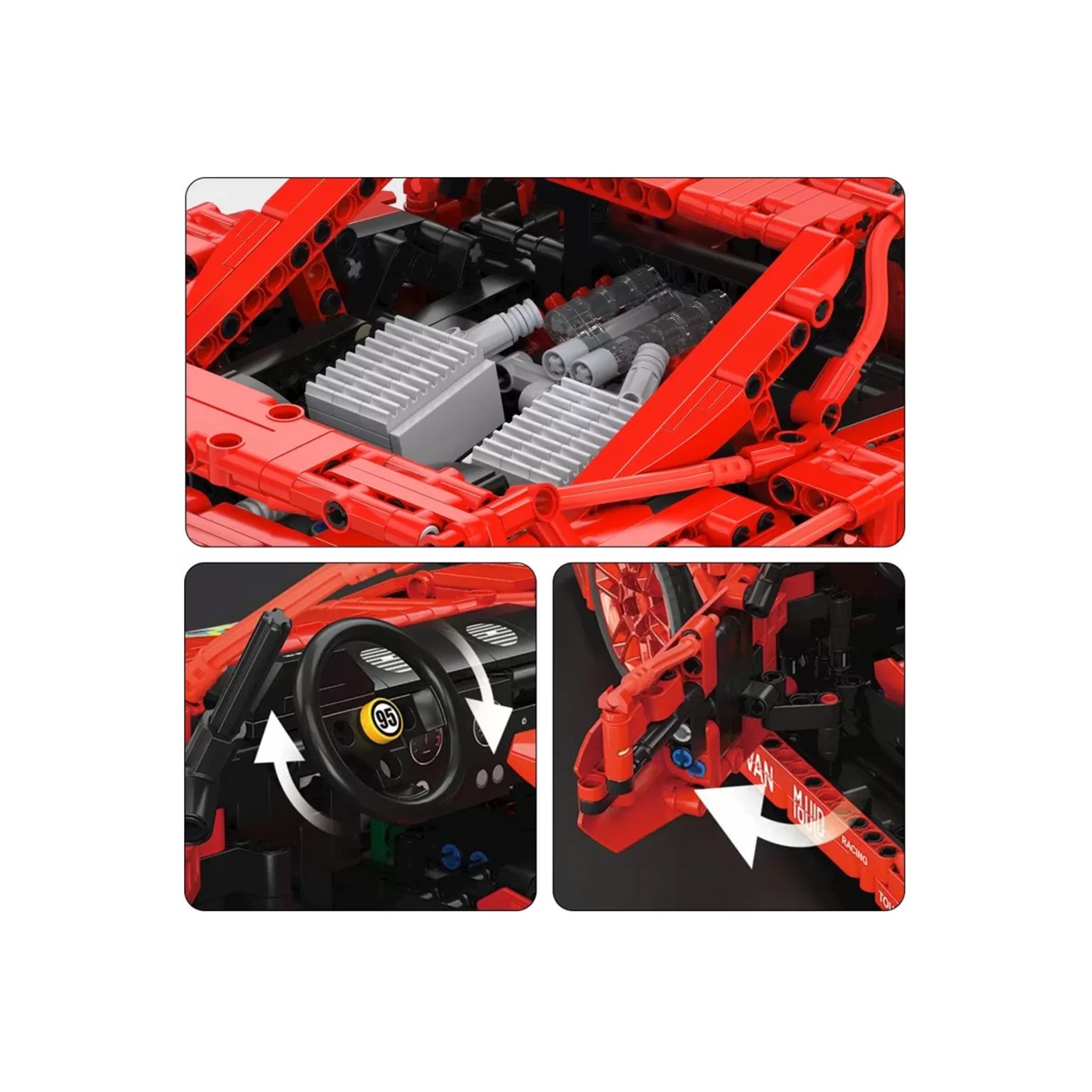 Sada športových kociek 2688 dielikov červená