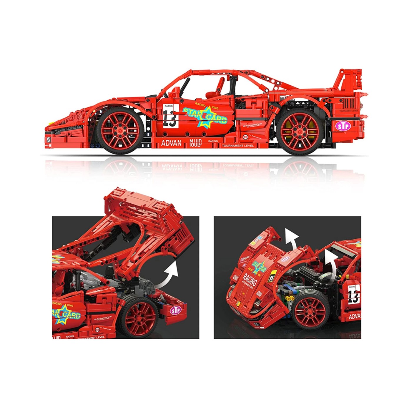 Sada športových kociek 2688 dielikov červená