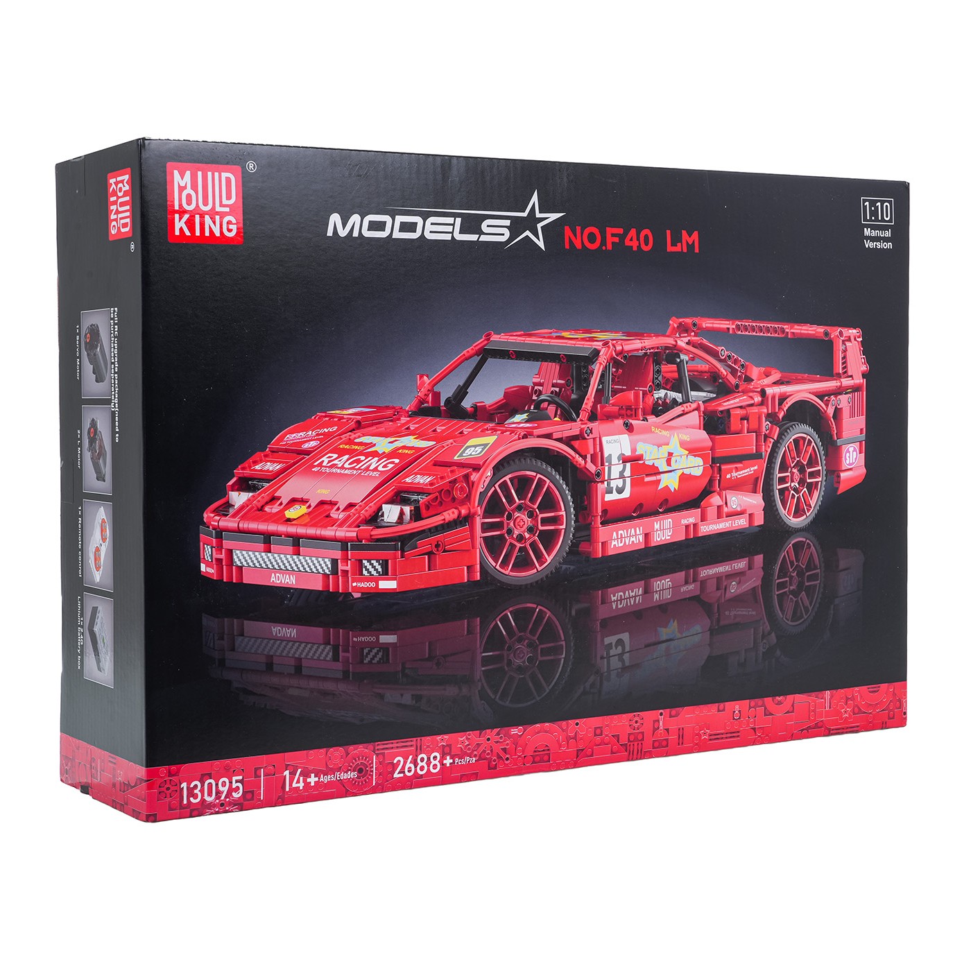 Sada športových kociek 2688 dielikov červená