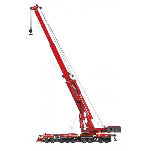 Sada stavebných kociek pre žeriav pre vozidlá, červená, 8506 dielikov.