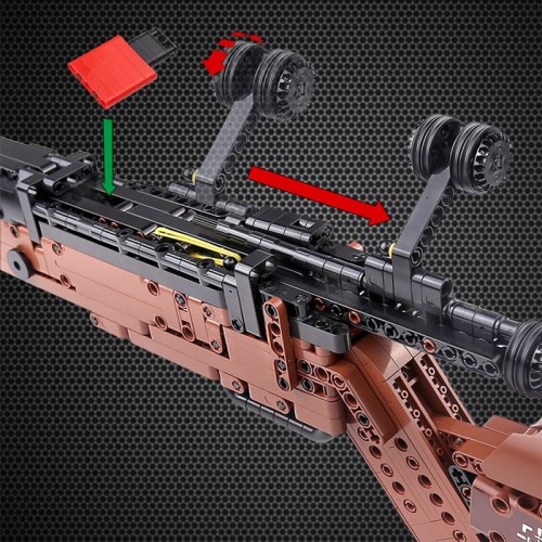 Stavebnica pušky 1117 dielov.