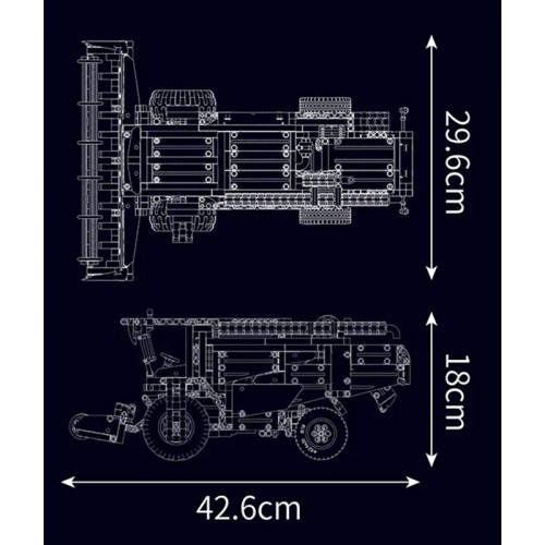 Sada stavebných kociek kombajnu, 1347 dielikov.