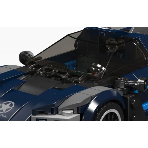 Sada športových vozidiel, čierna, 405 dielov.