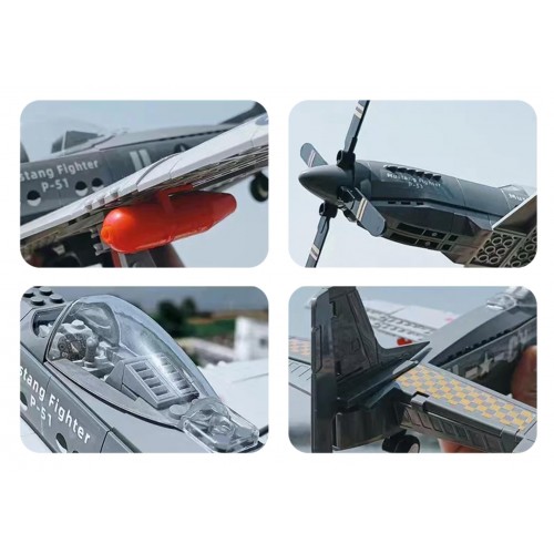 Sada stavebných kociek vojenského lietadla, 256 dielov.