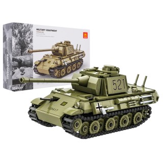 Sada stavebných kociek Zelený tank, 638 dielov.