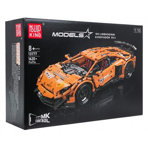 Sada športových vozidiel, 1620 oranžových dielikov