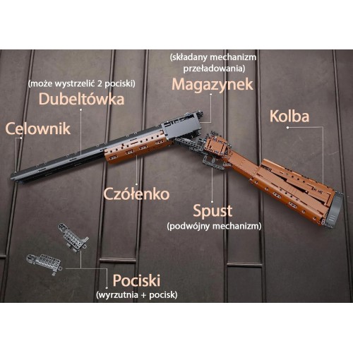 Stavebnica pušky 1054 dielov.