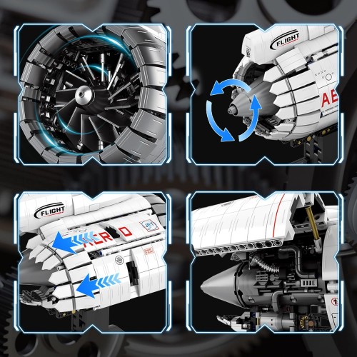 Stavebnica motora lietadla, 1786 dielov.