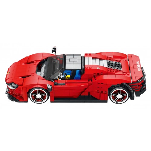 Sada kociek červeného športového auta, 1069 dielikov.