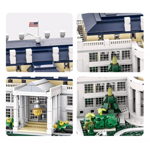 Sada stavebných kociek série Biely dom 894 ks.