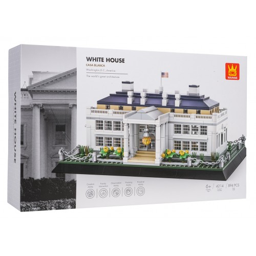 Sada stavebných kociek série Biely dom 894 ks.