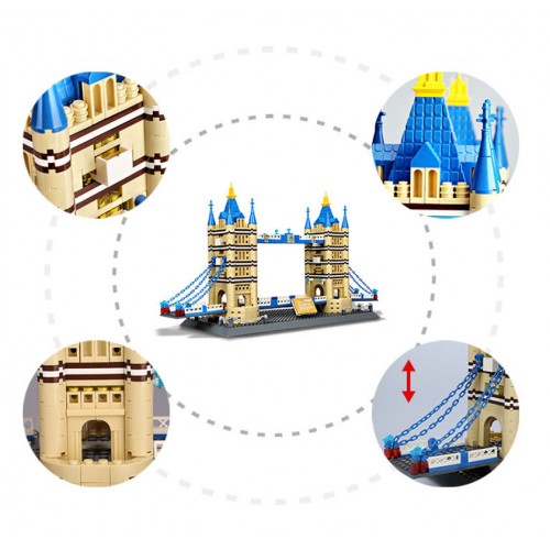 Sada budov Tower Bridge, 1054 dielikov.