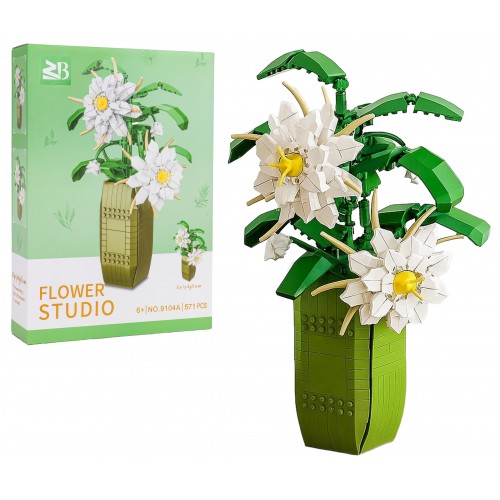 Sada bielych kvetov, 571 dielov.