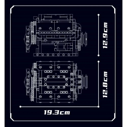 Sada blokov motora 552 dielov.