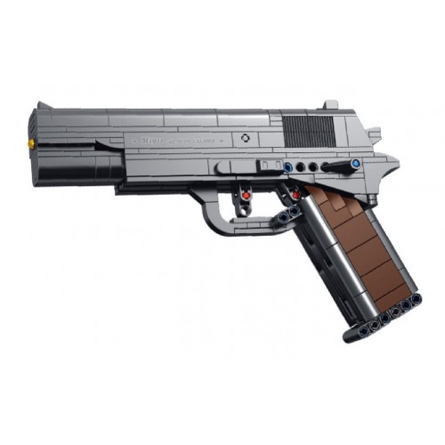 Sada vojenských stavebných kociek s pištoľou, 333 dielikov.