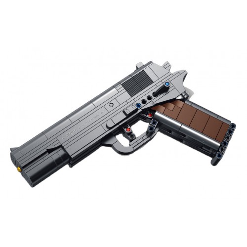 Sada vojenských stavebných kociek s pištoľou, 333 dielikov.