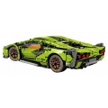 Sada športových kociek so zelenými autami, 470 dielikov.