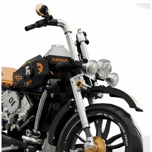 Sada kociek na motorku, čierna, 455 dielov.