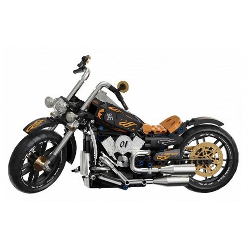 Sada kociek na motorku, čierna, 455 dielov.