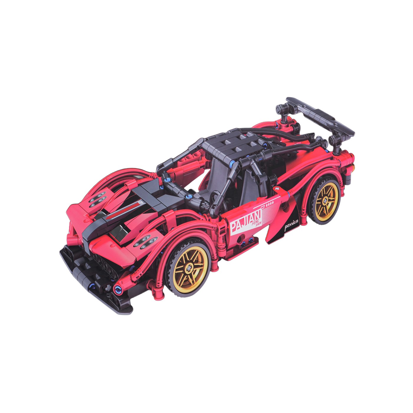 Športové auto červené bloky 482 ks.