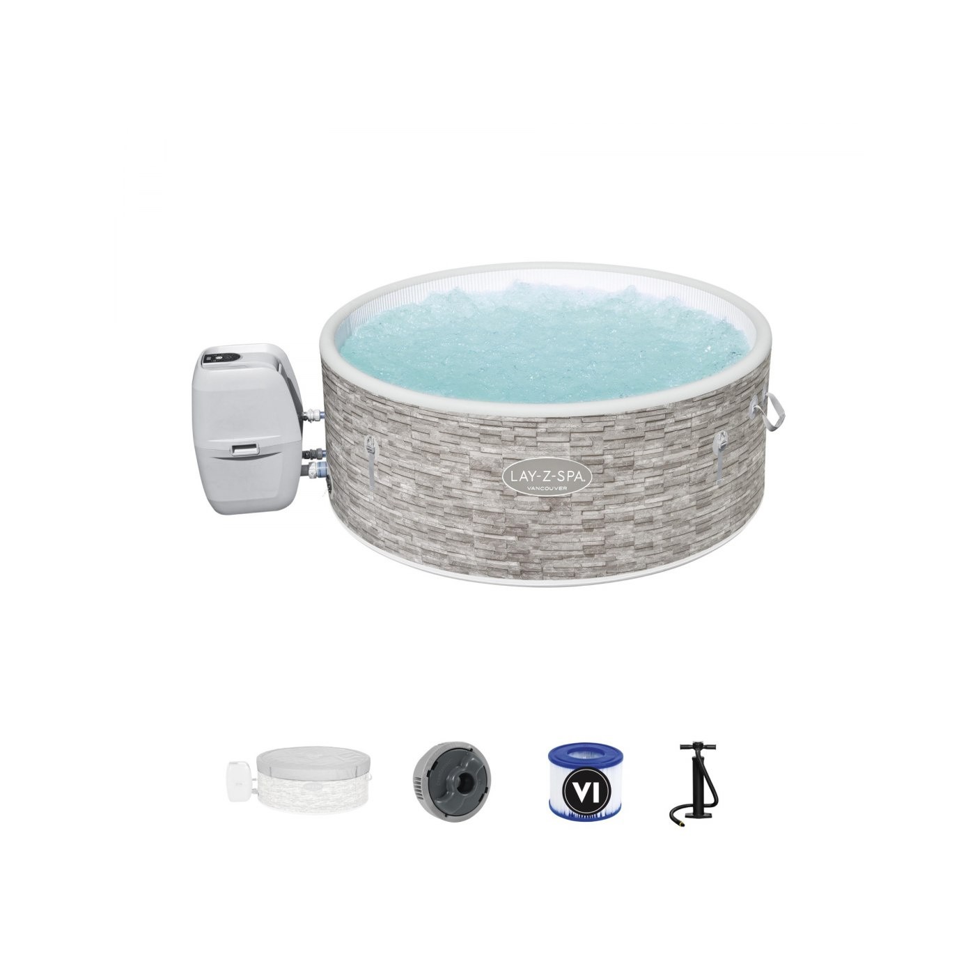 Vancouver Lay-Z-Spa AirJet Plus Nafukovacie Spa BESTWAY 5-os.+ Čerpadlo + Regulácia masáže