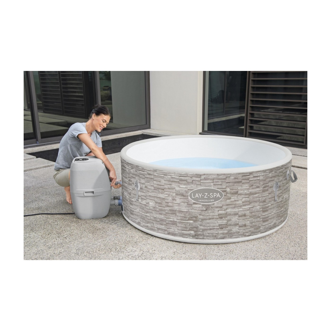 Vancouver Lay-Z-Spa AirJet Plus Nafukovacie Spa BESTWAY 5-os.+ Čerpadlo + Regulácia masáže