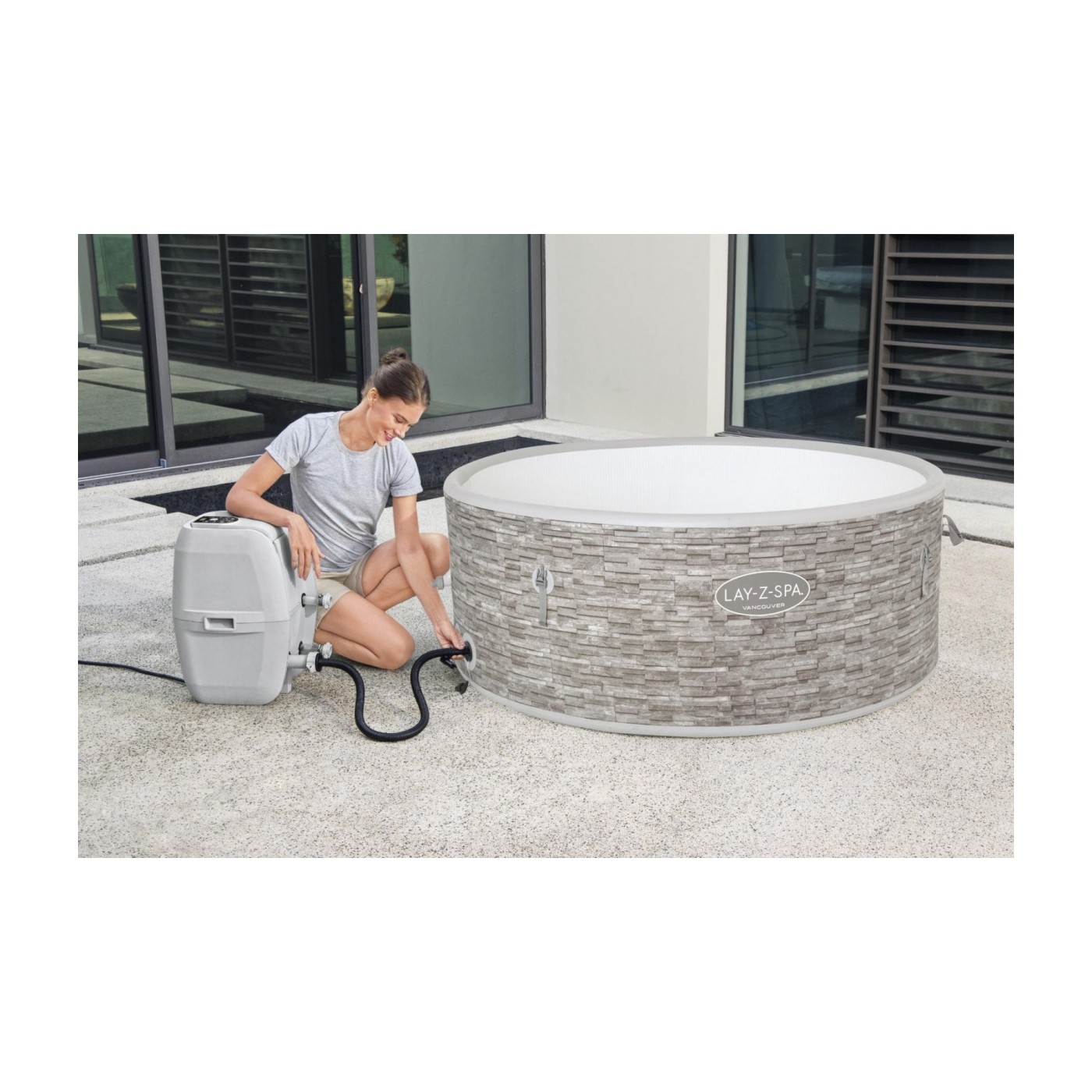 Vancouver Lay-Z-Spa AirJet Plus Nafukovacie Spa BESTWAY 5-os.+ Čerpadlo + Regulácia masáže