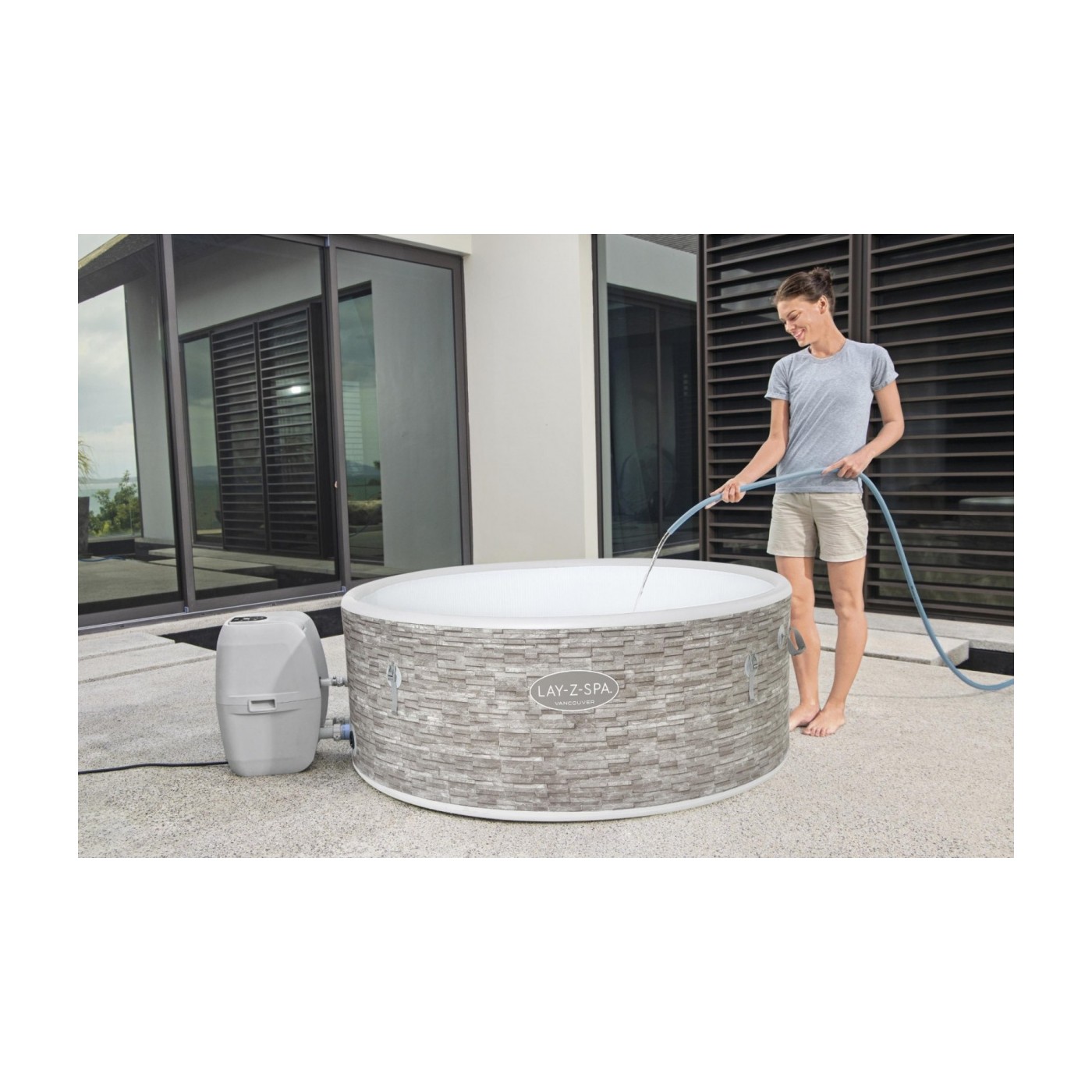 Vancouver Lay-Z-Spa AirJet Plus Nafukovacie Spa BESTWAY 5-os.+ Čerpadlo + Regulácia masáže