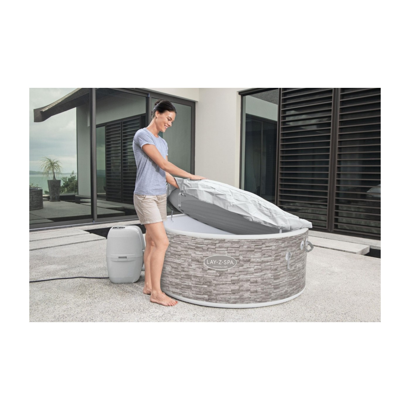 Vancouver Lay-Z-Spa AirJet Plus Nafukovacie Spa BESTWAY 5-os.+ Čerpadlo + Regulácia masáže