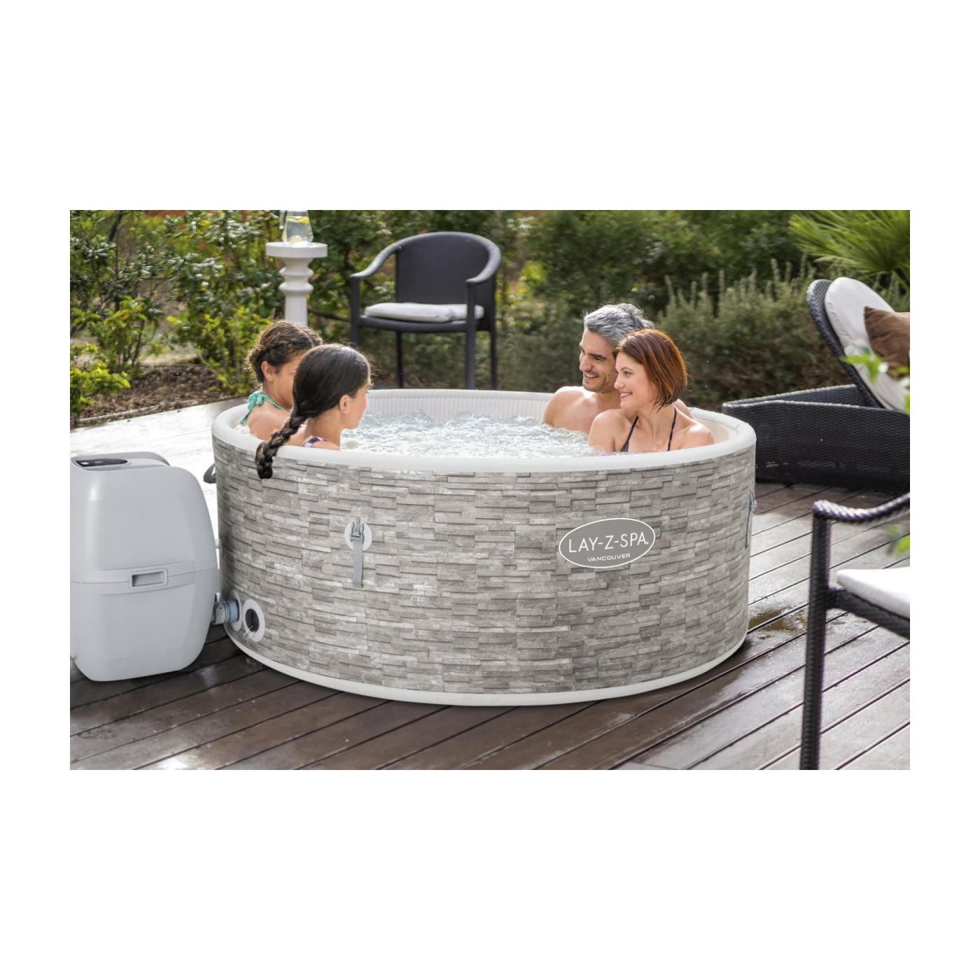 Vancouver Lay-Z-Spa AirJet Plus Nafukovacie Spa BESTWAY 5-os.+ Čerpadlo + Regulácia masáže