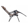 Lehátko do záhrady a na pláž Čokoládovohnedé + Hlavový vankúš + Podložka + Regulácia sklonu