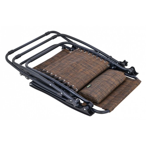 Lehátko do záhrady a na pláž Čokoládovohnedé + Hlavový vankúš + Podložka + Regulácia sklonu