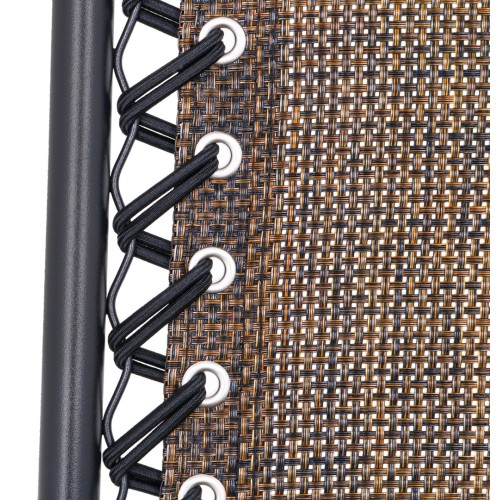 Lehátko do záhrady a na pláž Čokoládovohnedé + Hlavový vankúš + Podložka + Regulácia sklonu