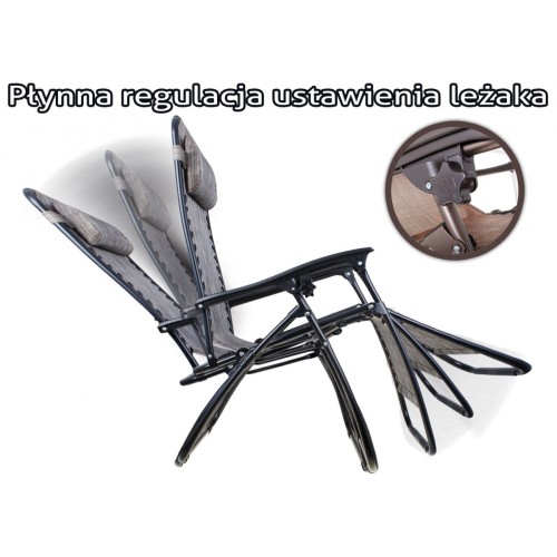 Lehátko do záhrady a na pláž Čokoládovohnedé + Hlavový vankúš + Podložka + Regulácia sklonu