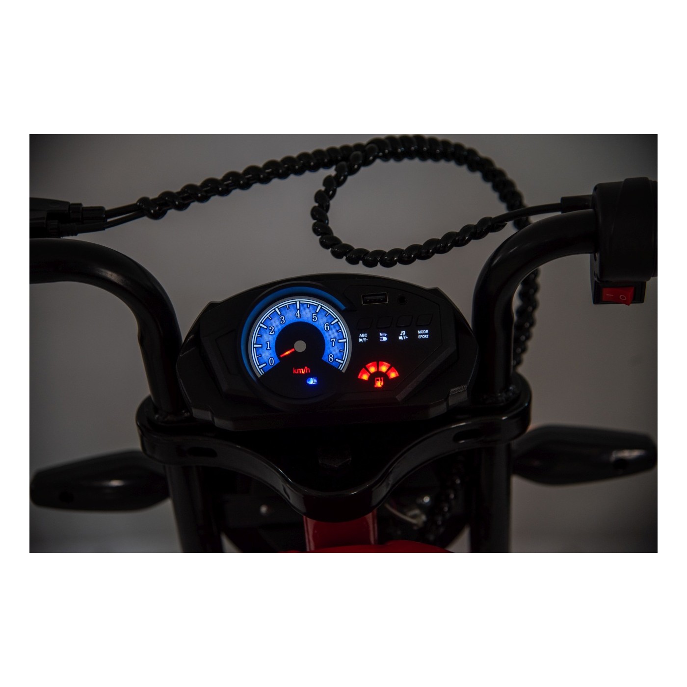 Vozidlo Motocykel SUPERMOTO Červená