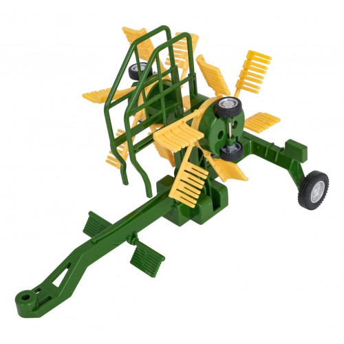 Traktor + hrable na diaľkové ovládanie 1:24 červený