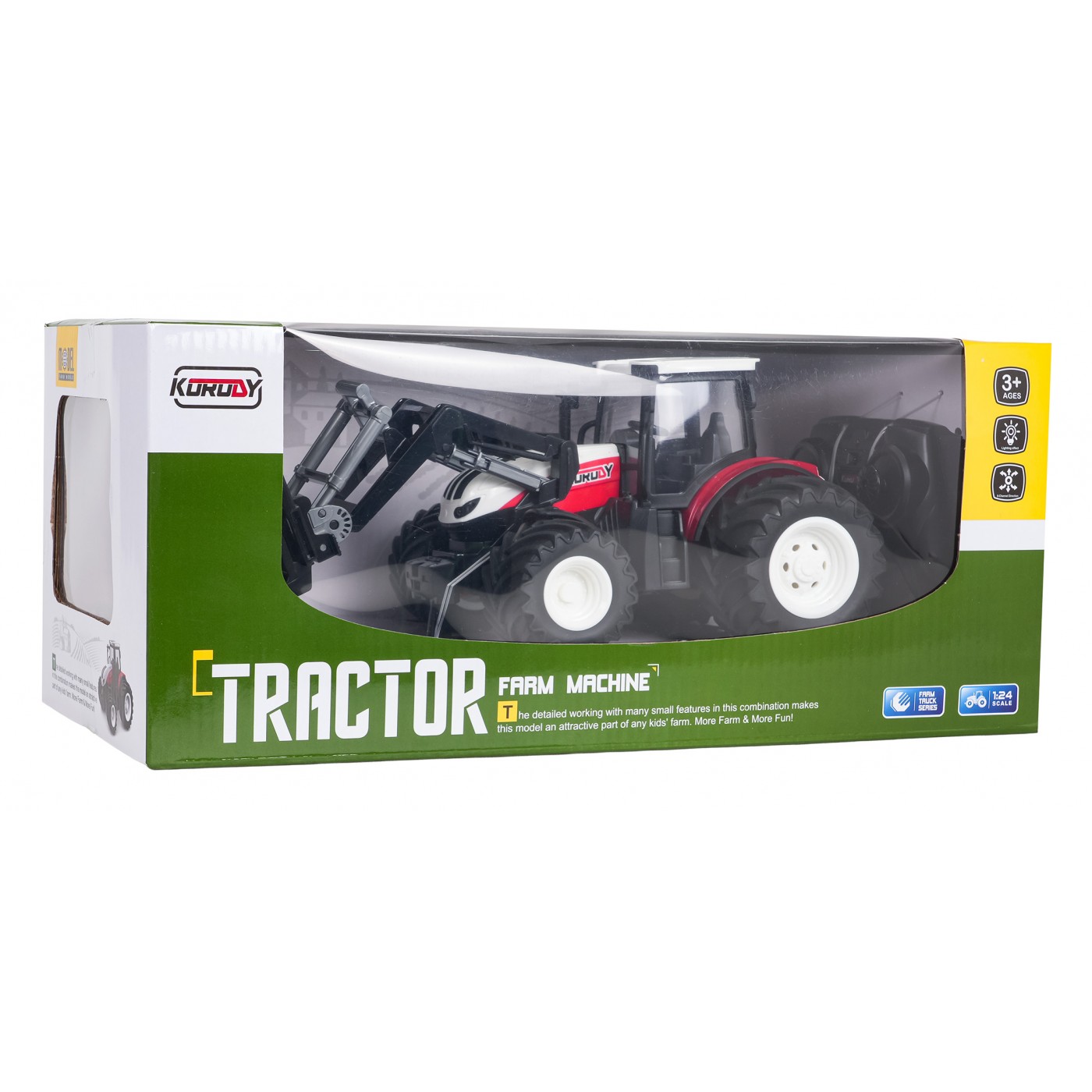 Traktor Červený R/C s Vežou