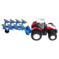 Traktor Červený R/C S Pluhom 1:24