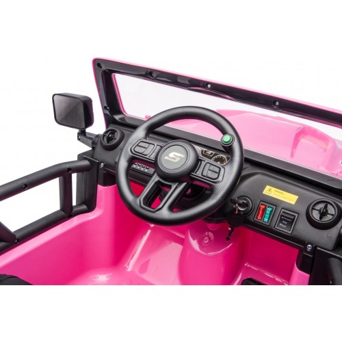 Ružové vozidlo Jeep Monster