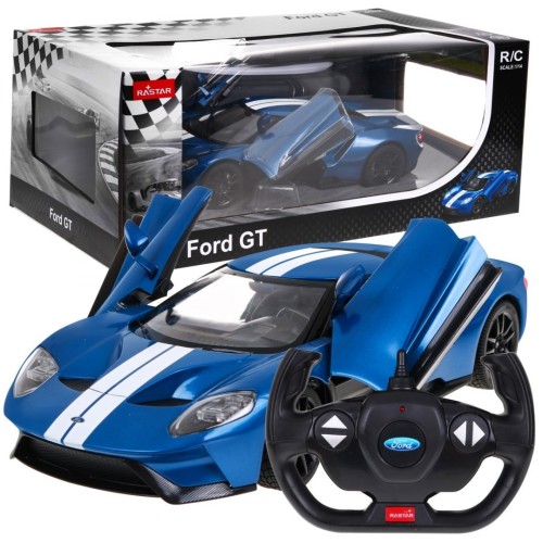 Ford GT modrý RASTAR model 1:14 Diaľkovo ovládané auto + Ovládač 2,4 GHz